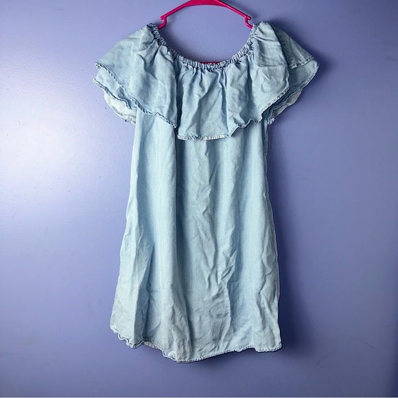 Zara Woman Premium Denim Collection Off Shoulder Mini Dress - Picture 6 of 10